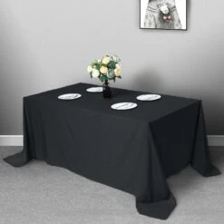 90" X 132" Premium Polyester Rectangular Tablecloth 25 90" X 132" Premium Polyester Rectangular Tablecloth -Optimal Home Decoration 90 x 132 premium polyester rectangular tablecloth 29007063908415