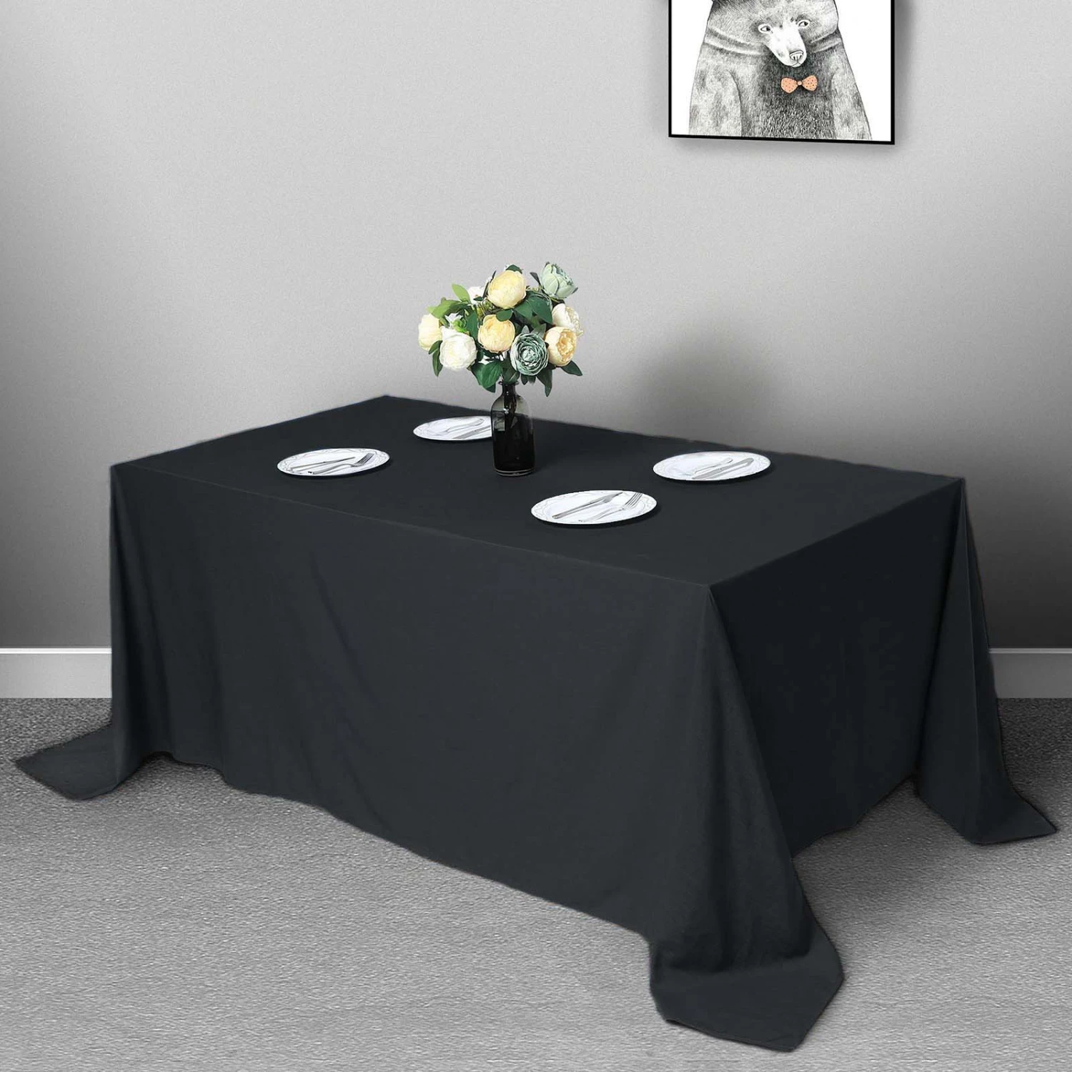 90" X 132" Premium Polyester Rectangular Tablecloth 6 90" X 132" Premium Polyester Rectangular Tablecloth - Image 4