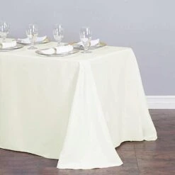 90" X 132" Premium Polyester Rectangular Tablecloth 37 90" X 132" Premium Polyester Rectangular Tablecloth -Optimal Home Decoration 90 x 132 premium polyester rectangular tablecloth 29290964353087