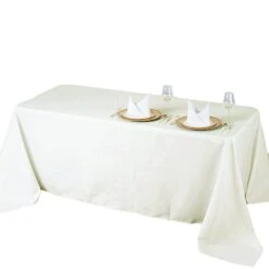 90" X 132" Premium Polyester Rectangular Tablecloth 35 90" X 132" Premium Polyester Rectangular Tablecloth -Optimal Home Decoration 90 x 132 premium polyester rectangular tablecloth 29290964451391