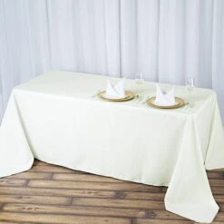 90" X 132" Premium Polyester Rectangular Tablecloth 36 90" X 132" Premium Polyester Rectangular Tablecloth -Optimal Home Decoration 90 x 132 premium polyester rectangular tablecloth tab 90132 ivr prm 29290964418623