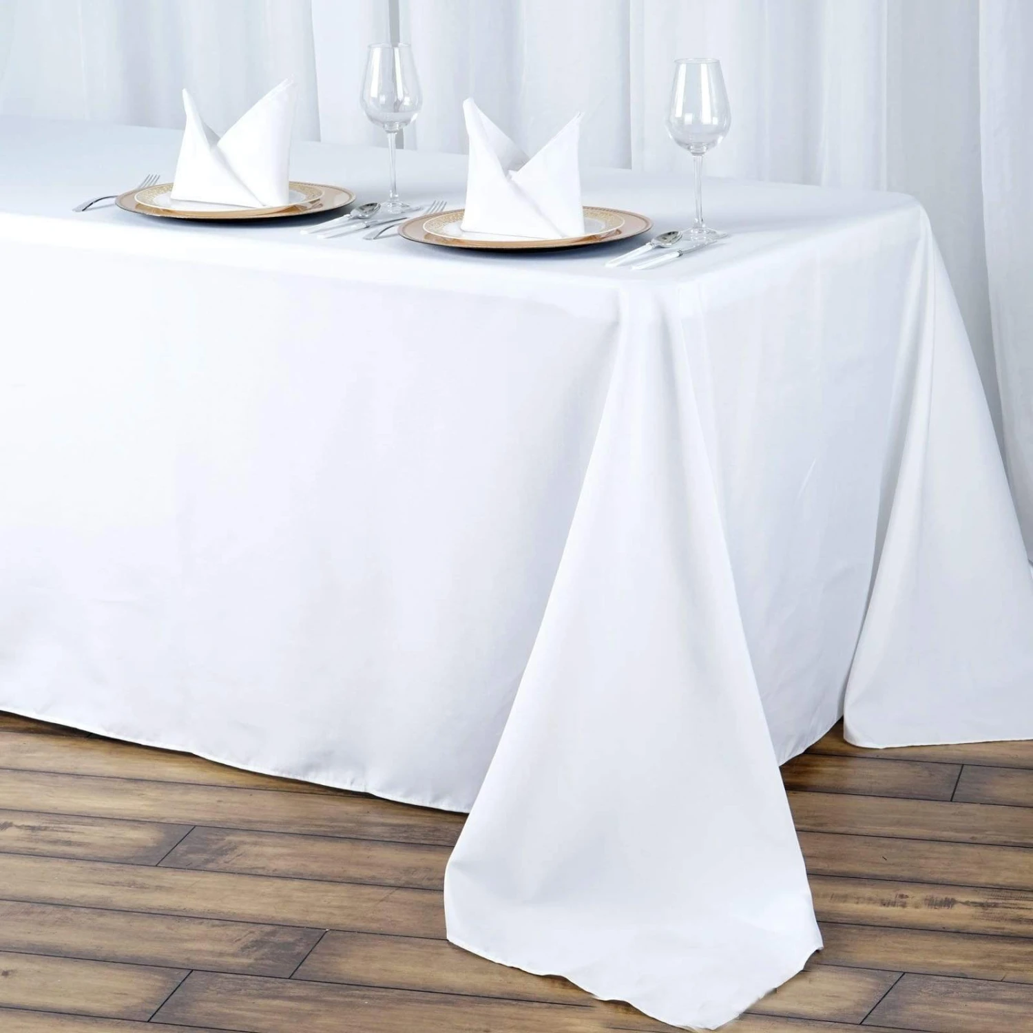 90" X 132" Premium Polyester Rectangular Tablecloth 10 90" X 132" Premium Polyester Rectangular Tablecloth - Image 8