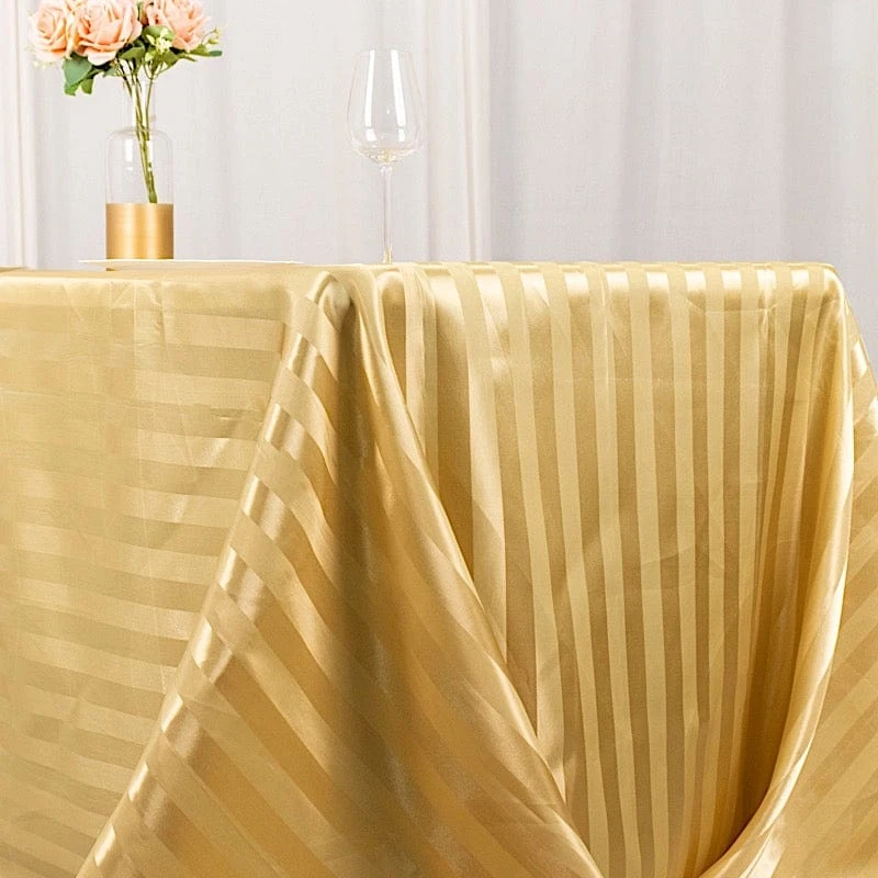 90"x132" Stripes Satin Rectangular Tablecloth Wedding Table Linen 15 90"x132" Stripes Satin Rectangular Tablecloth Wedding Table Linen - Image 13