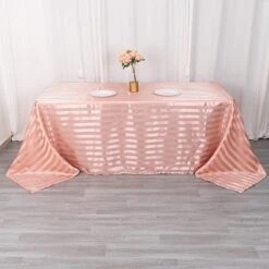 90"x132" Stripes Satin Rectangular Tablecloth Wedding Table Linen 40 90"x132" Stripes Satin Rectangular Tablecloth Wedding Table Linen -Optimal Home Decoration 90 x 132 satin stripe seamless rectangular tablecloth 31032419582015
