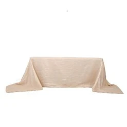 90" X 156" Accordion Metallic Crinkled Taffeta Rectangular Tablecloth