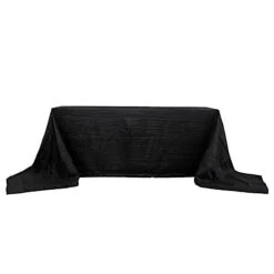 90" X 156" Accordion Metallic Crinkled Taffeta Rectangular Tablecloth 31 90" X 156" Accordion Metallic Crinkled Taffeta Rectangular Tablecloth -Optimal Home Decoration 90 x 156 accordion metallic crinkled taffeta rectangular tablecloth tab acrnk 90156 blk 28968374861887