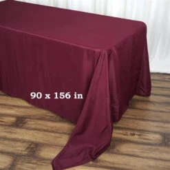 90" X 156" Polyester Rectangular Tablecloth 32 90" X 156" Polyester Rectangular Tablecloth -Optimal Home Decoration 90 x 156 polyester rectangular tablecloth tab 90156 burg poly 29012138360895