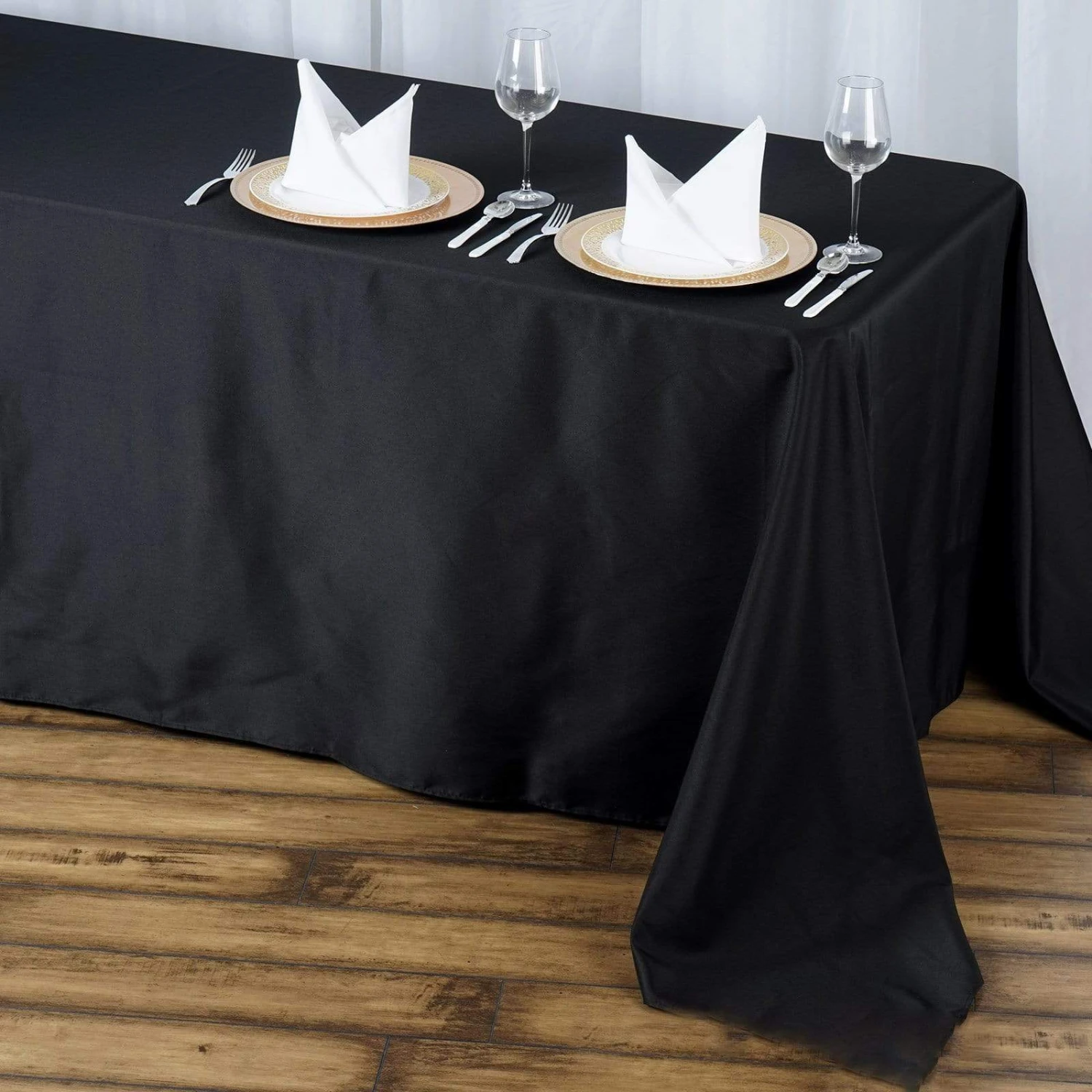 90" X 156" Premium Polyester Rectangular Tablecloth 4 90" X 156" Premium Polyester Rectangular Tablecloth - Image 2