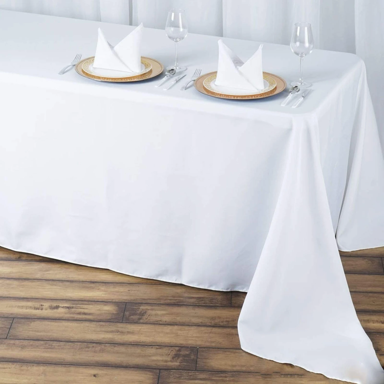 90" X 156" Premium Polyester Rectangular Tablecloth 10 90" X 156" Premium Polyester Rectangular Tablecloth - Image 8