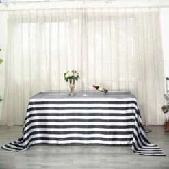 90" X 156" Satin Stripes Rectangular Tablecloth -Optimal Home Decoration 90 x 156 satin stripes rectangular tablecloth 29477163630655