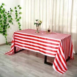 90" X 156" Satin Stripes Rectangular Tablecloth -Optimal Home Decoration 90 x 156 satin stripes rectangular tablecloth 29477163860031