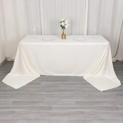 90" X 156" Scuba Polyester Rectangular Tablecloth 35 90" X 156" Scuba Polyester Rectangular Tablecloth -Optimal Home Decoration 90 x 156 scuba polyester rectangular tablecloth 30974059413567