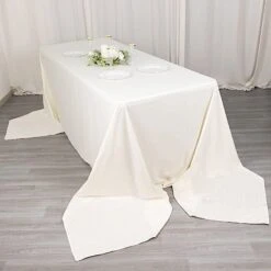 90" X 156" Scuba Polyester Rectangular Tablecloth 40 90" X 156" Scuba Polyester Rectangular Tablecloth -Optimal Home Decoration 90 x 156 scuba polyester rectangular tablecloth 30974059970623