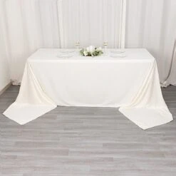 90" X 156" Scuba Polyester Rectangular Tablecloth 39 90" X 156" Scuba Polyester Rectangular Tablecloth -Optimal Home Decoration 90 x 156 scuba polyester rectangular tablecloth 30974060068927