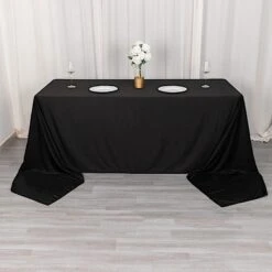 90" X 156" Scuba Polyester Rectangular Tablecloth 23 90" X 156" Scuba Polyester Rectangular Tablecloth -Optimal Home Decoration 90 x 156 scuba polyester rectangular tablecloth 30974060331071