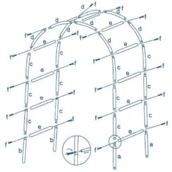 90" X 55" Decorative Metal Wedding Arch - White -Optimal Home Decoration 90 x 55 decorative metal wedding arch white iron arch 001 4760474452031