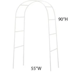 90" X 55" Decorative Metal Wedding Arch - White -Optimal Home Decoration 90 x 55 decorative metal wedding arch white iron arch 001 5350048333887