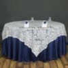 90" X 90" Flower Lace Table Overlay 1 90" X 90" Flower Lace Table Overlay -Optimal Home Decoration 90 x 90 flower lace table overlay lay90 12 ivr 28944151085119