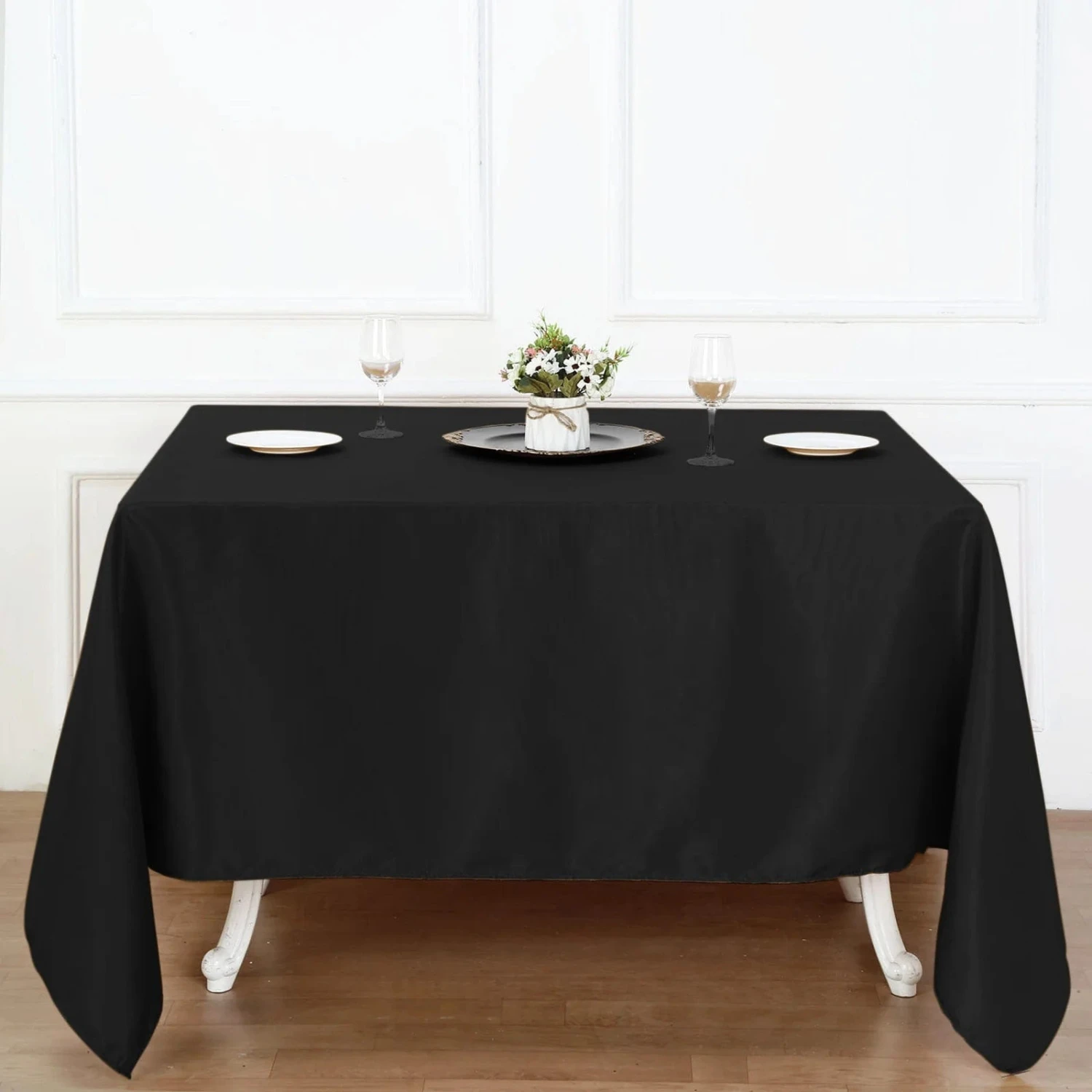 90" X 90" Premium Polyester Square Tablecloth 4 90" X 90" Premium Polyester Square Tablecloth - Image 2