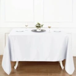 90" X 90" Premium Polyester Square Tablecloth 40 90" X 90" Premium Polyester Square Tablecloth -Optimal Home Decoration 90 x 90 premium polyester square tablecloth 30764997607487