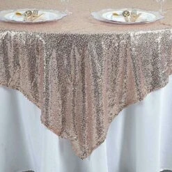 90" X 90" Sequined Table Overlay -Optimal Home Decoration 90 x 90 sequined table overlay 28945471635519