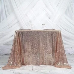90" X 90" Sequined Table Overlay -Optimal Home Decoration 90 x 90 sequined table overlay 28945476550719