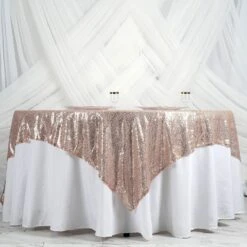 90" X 90" Sequined Table Overlay -Optimal Home Decoration 90 x 90 sequined table overlay 29065768206399