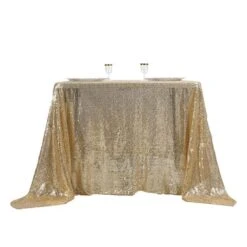 90" X 90" Sequined Table Overlay -Optimal Home Decoration 90 x 90 sequined table overlay 29066148446271