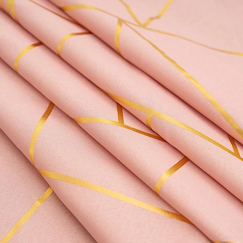 90"x132" Polyester Rectangular Tablecloth With Metallic Geometric Pattern 8 90"x132" Polyester Rectangular Tablecloth With Metallic Geometric Pattern - Image 6