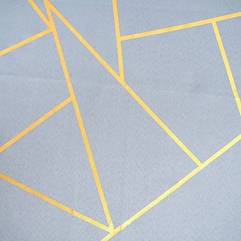90"x132" Polyester Rectangular Tablecloth With Metallic Geometric Pattern 20 90"x132" Polyester Rectangular Tablecloth With Metallic Geometric Pattern - Image 18