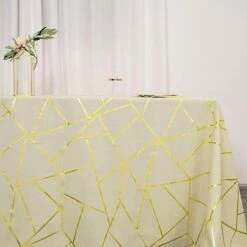 90"x132" Polyester Rectangular Tablecloth With Metallic Geometric Pattern 32 90"x132" Polyester Rectangular Tablecloth With Metallic Geometric Pattern -Optimal Home Decoration 90 x132 polyester rectangular tablecloth with metallic geometric pattern 28955684372543