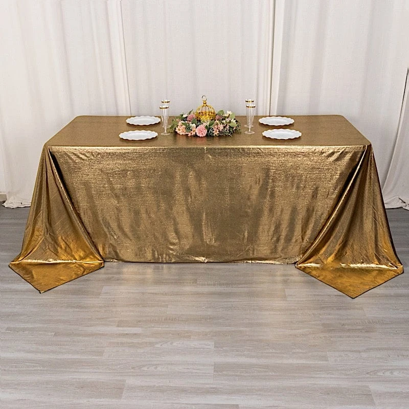 90"x132" Polyester Rectangular Tablecloth With Sequin Dots 6 90"x132" Polyester Rectangular Tablecloth With Sequin Dots - Image 4