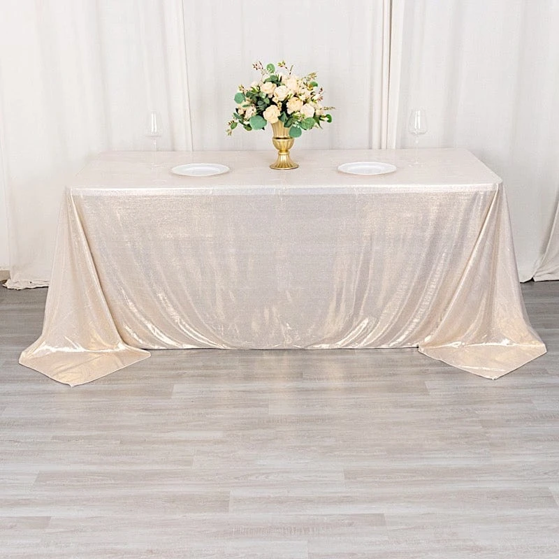 90"x132" Polyester Rectangular Tablecloth With Sequin Dots 14 90"x132" Polyester Rectangular Tablecloth With Sequin Dots - Image 12