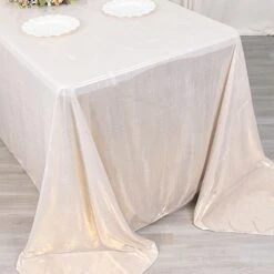 90"x132" Polyester Rectangular Tablecloth With Sequin Dots 39 90"x132" Polyester Rectangular Tablecloth With Sequin Dots -Optimal Home Decoration 90 x132 polyester rectangular tablecloth with sequin dots 31009268170815