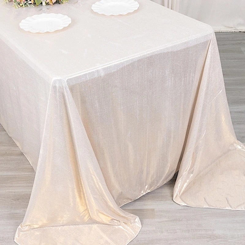 90"x132" Polyester Rectangular Tablecloth With Sequin Dots 20 90"x132" Polyester Rectangular Tablecloth With Sequin Dots - Image 18