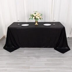 90"x132" Polyester Rectangular Tablecloth With Sequin Dots 41 90"x132" Polyester Rectangular Tablecloth With Sequin Dots -Optimal Home Decoration 90 x132 polyester rectangular tablecloth with sequin dots 31009268531263