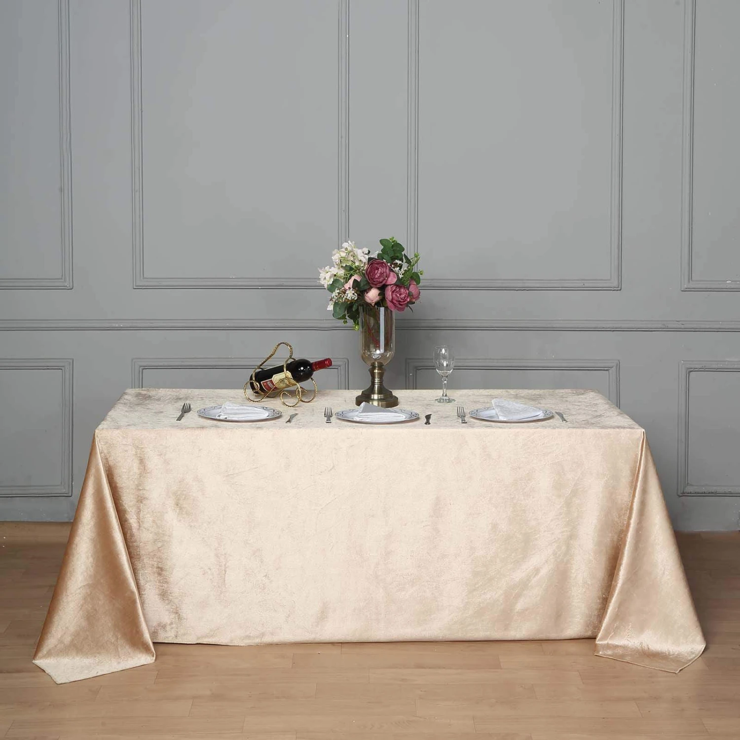 90"x132" Premium Velvet Rectangular Tablecloth 18 90"x132" Premium Velvet Rectangular Tablecloth - Image 16