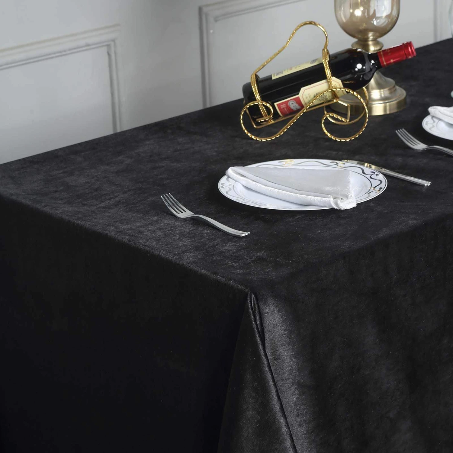 90"x132" Premium Velvet Rectangular Tablecloth 9 90"x132" Premium Velvet Rectangular Tablecloth - Image 7