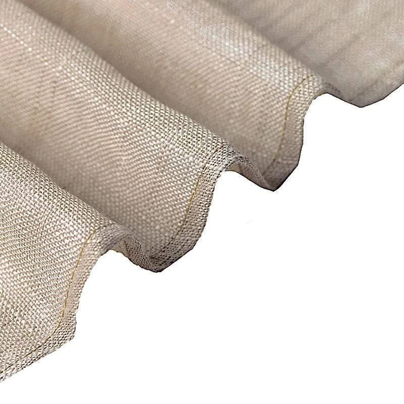 90"x132" Rectangular Premium Faux Burlap Polyester Tablecloth 11 90"x132" Rectangular Premium Faux Burlap Polyester Tablecloth - Image 9