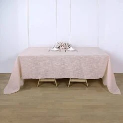 90"x132" Rectangular Premium Faux Burlap Polyester Tablecloth 40 90"x132" Rectangular Premium Faux Burlap Polyester Tablecloth -Optimal Home Decoration 90 x132 rectangular premium faux burlap polyester tablecloth 28966339608639