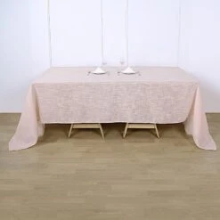 90"x132" Rectangular Premium Faux Burlap Polyester Tablecloth 38 90"x132" Rectangular Premium Faux Burlap Polyester Tablecloth -Optimal Home Decoration 90 x132 rectangular premium faux burlap polyester tablecloth tab jute02 90132 046 28966339444799