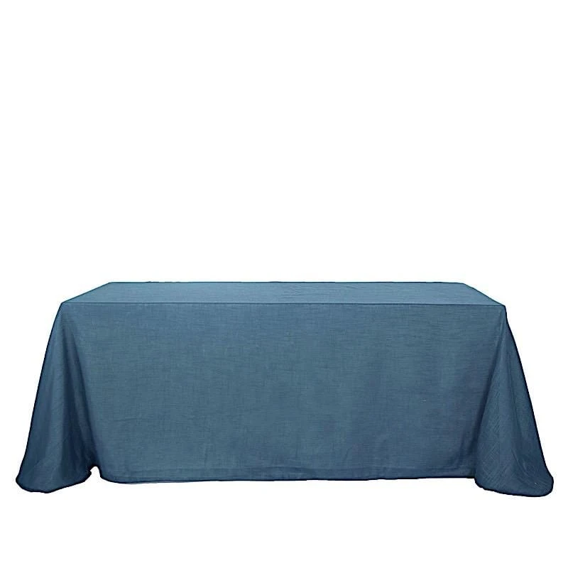90"x132" Rectangular Premium Faux Burlap Polyester Tablecloth 13 90"x132" Rectangular Premium Faux Burlap Polyester Tablecloth - Image 11