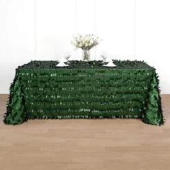 90"x132" Taffeta Rectangular Tablecloth With Leaf Petals Design 28 90"x132" Taffeta Rectangular Tablecloth With Leaf Petals Design -Optimal Home Decoration 90 x132 taffeta rectangular tablecloth with leaf petals design 29517401784383