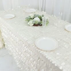 90"x132" Taffeta Rectangular Tablecloth With Leaf Petals Design 34 90"x132" Taffeta Rectangular Tablecloth With Leaf Petals Design -Optimal Home Decoration 90 x132 taffeta rectangular tablecloth with leaf petals design 29517401980991