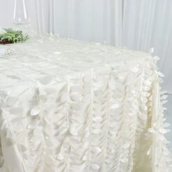 90"x132" Taffeta Rectangular Tablecloth With Leaf Petals Design 37 90"x132" Taffeta Rectangular Tablecloth With Leaf Petals Design -Optimal Home Decoration 90 x132 taffeta rectangular tablecloth with leaf petals design 29517402079295