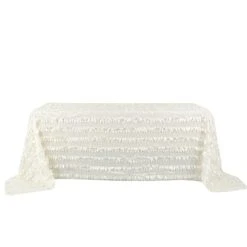 90"x132" Taffeta Rectangular Tablecloth With Leaf Petals Design 30 90"x132" Taffeta Rectangular Tablecloth With Leaf Petals Design -Optimal Home Decoration 90 x132 taffeta rectangular tablecloth with leaf petals design tab leaf 90132 ivr 29517401849919