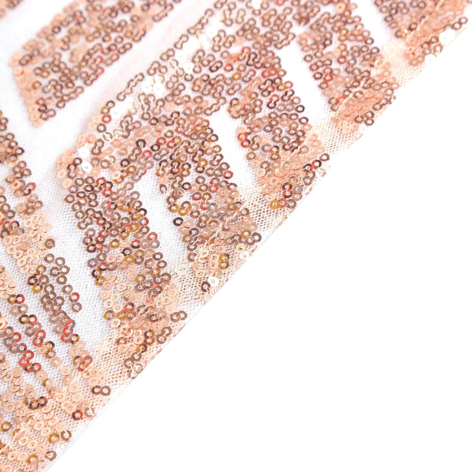 90"x132" Tulle Rectangular Tablecloth With Sequins And Geometric Pattern 4 90"x132" Tulle Rectangular Tablecloth With Sequins And Geometric Pattern - Image 2