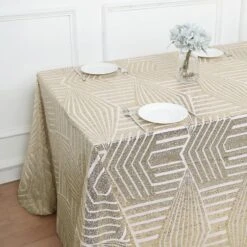 90"x132" Tulle Rectangular Tablecloth With Sequins And Geometric Pattern 38 90"x132" Tulle Rectangular Tablecloth With Sequins And Geometric Pattern -Optimal Home Decoration 90 x132 tulle rectangular tablecloth with sequins and geometric pattern 30739429031999