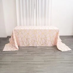 90"x156" Polyester Rectangular Tablecloth With Metallic Geometric Pattern 27 90"x156" Polyester Rectangular Tablecloth With Metallic Geometric Pattern -Optimal Home Decoration 90 x156 polyester rectangular tablecloth with metallic geometric pattern 28955662778431