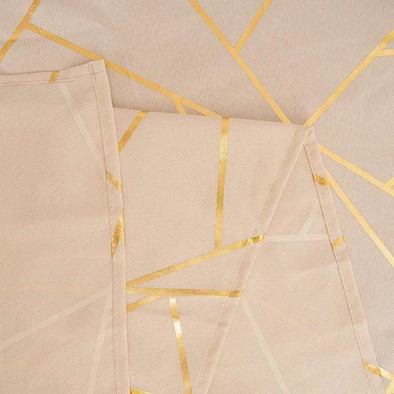 90"x156" Polyester Rectangular Tablecloth With Metallic Geometric Pattern 20 90"x156" Polyester Rectangular Tablecloth With Metallic Geometric Pattern - Image 18